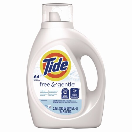 Tide Laundry Detergent, 92 oz Bottle, Liquid, Unscented, 4 PK 41829